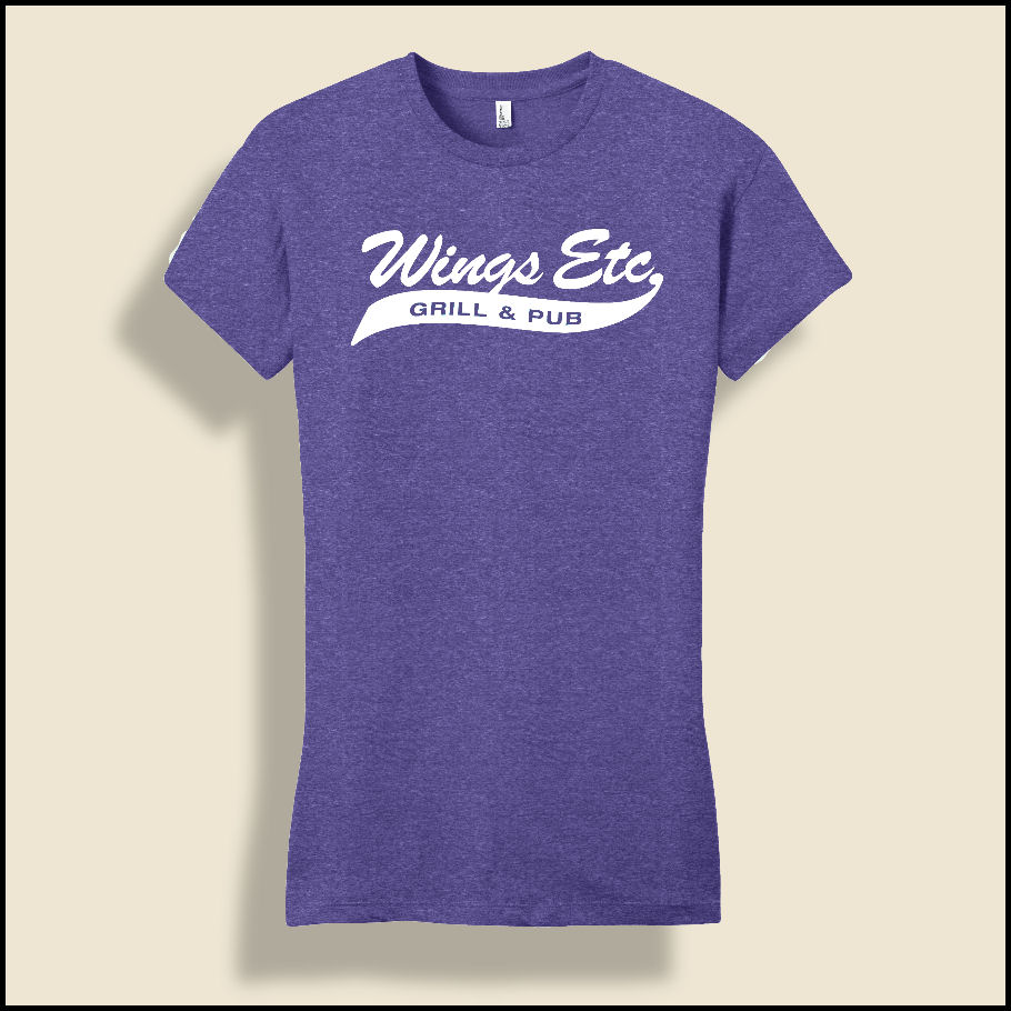 Heather Purple Wings Etc. Ladies T-Shirt