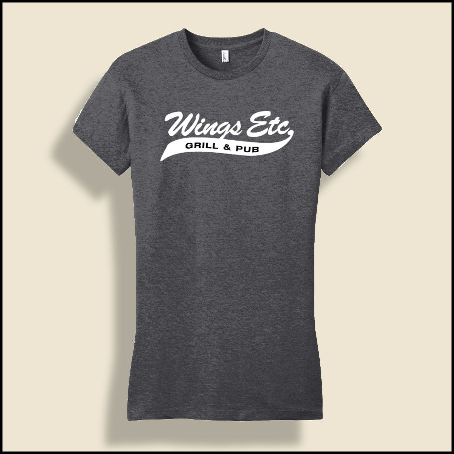 Heather Charcoal Wings Etc. Ladies T-Shirt