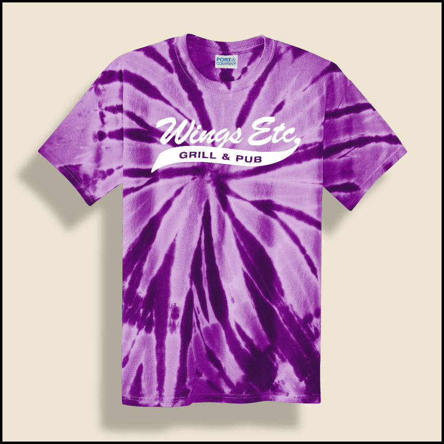 Purple Wings Etc.  Tie Dyed T-Shirt