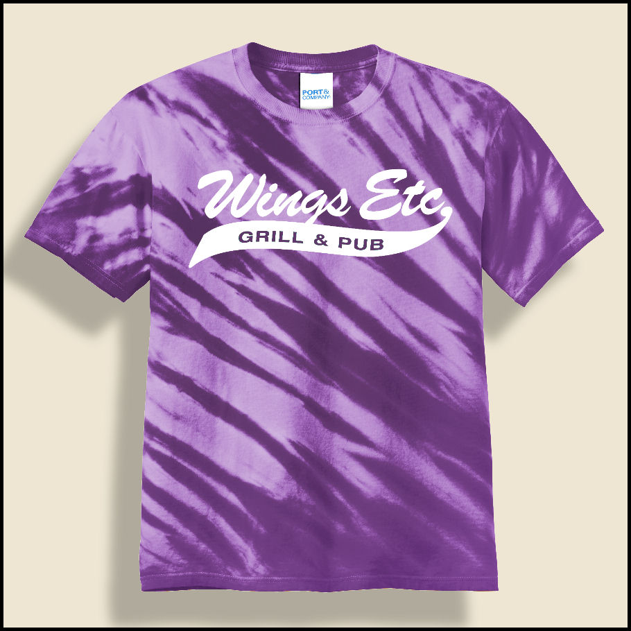 Purple Wings Etc. Tiger Striped T-Shirt