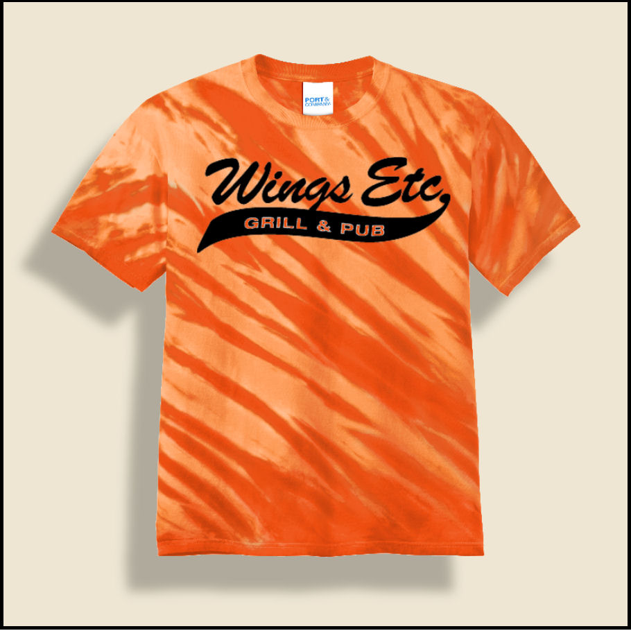 Orange Wings Etc. Tiger Striped T-Shirt