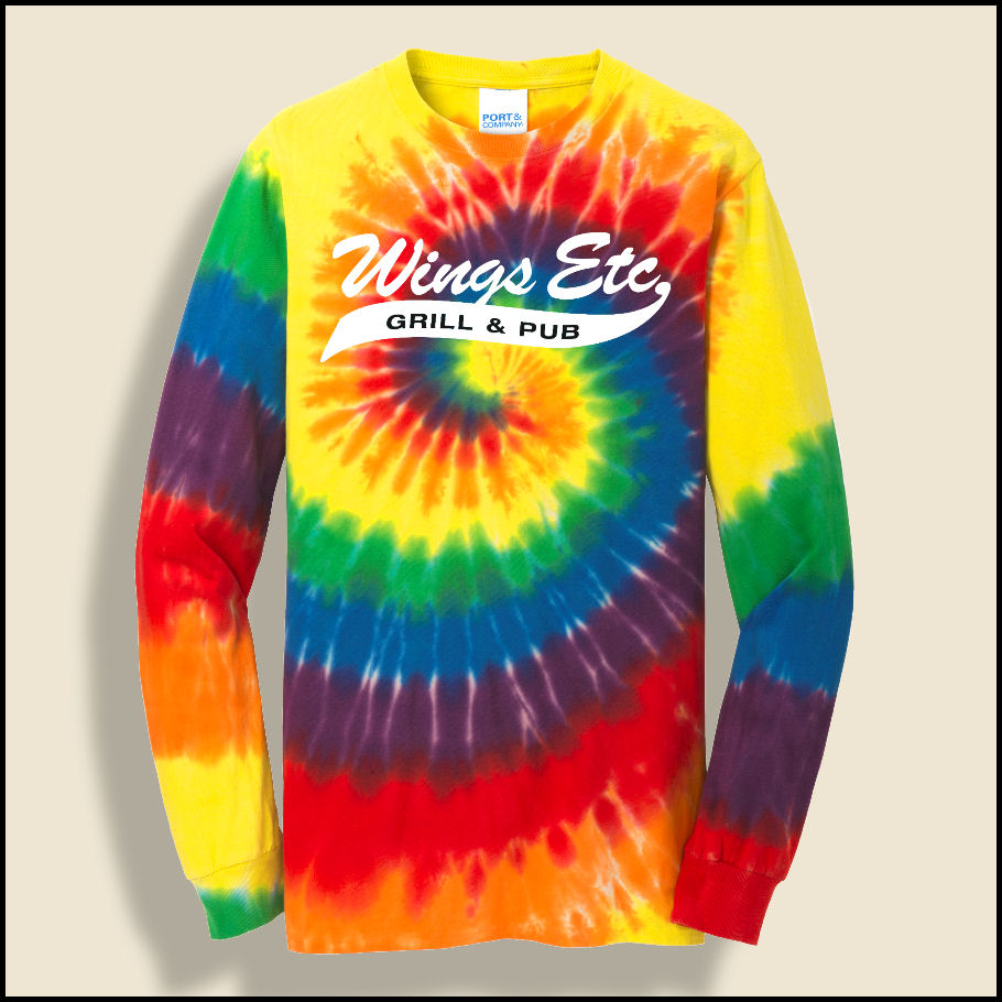 Rainbow Wings Etc. Long Sleeve Tie Dyed T-Shirt