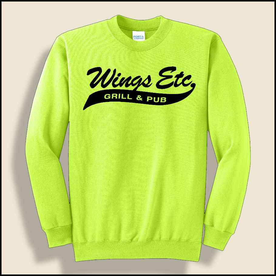 Neon Yellow Wings Etc. Crewneck Sweatshirt