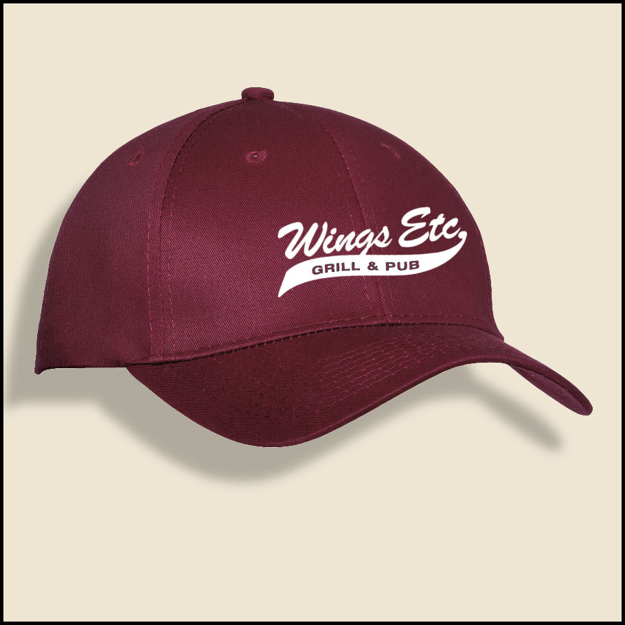 Dozen - Maroon Wings Etc. 6 Panel Hat
