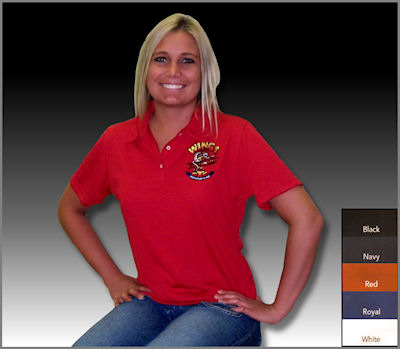 E. Ladies Poly/Mesh Sport Shirt