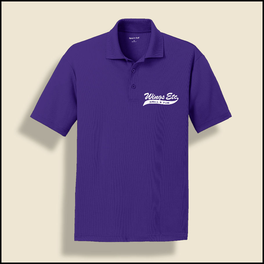 Purple Wings Etc. 100% Poly Mesh Polo