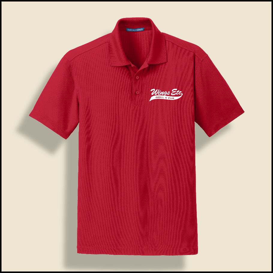 Engine Red Wings Etc. Grid Polo