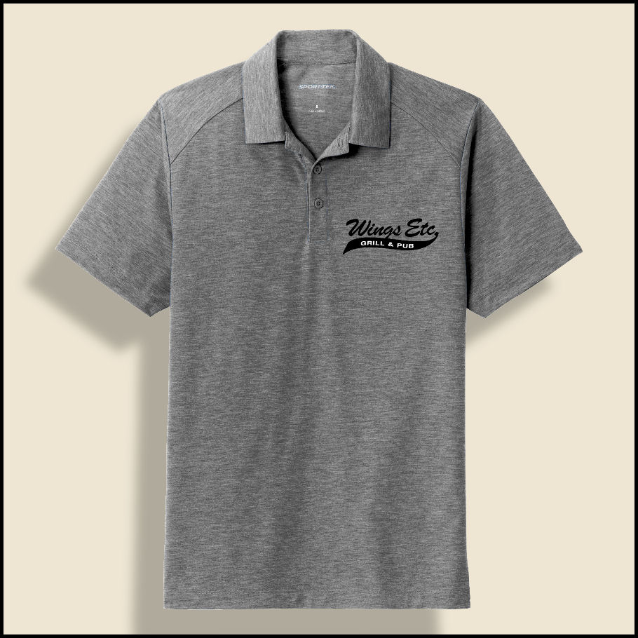 Dark Grey Heather Wings Etc. Triblend Polo