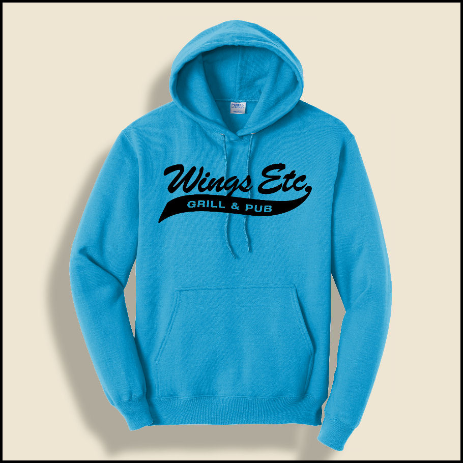 Neon Blue Wings Etc. Pullover Hoodie