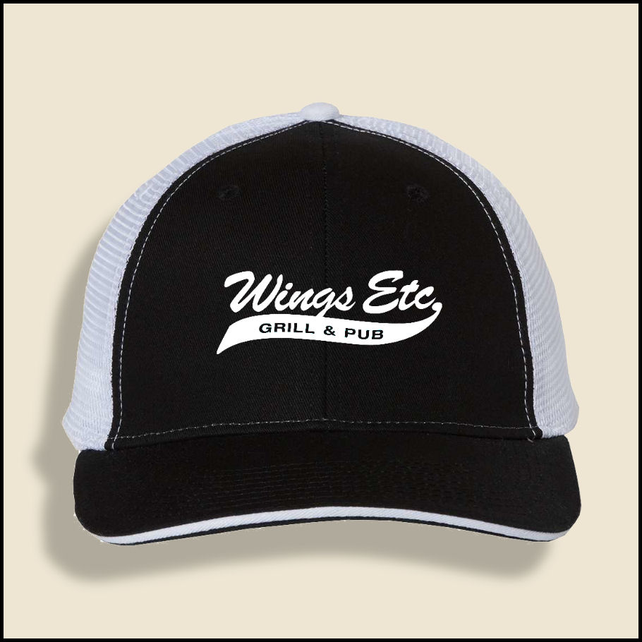 Dozen - Black/White Wings Etc. Trucker Hat